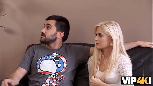VIP4K. Guy doesnt know all the sex tricks so girlfriend tries stepdad