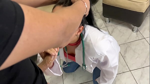 Stepmom Doctor Talking on the Phone with her Husband while Deepthroating her Perverted Stepson