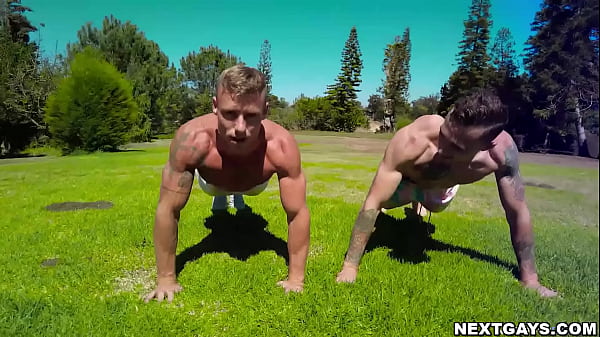 Weight lifting session leads to hardcore anal sex for Jayden Marcos and Justin Matthews who decides to continue their workout indoors!