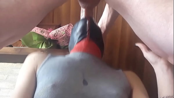 I'm on my knees taking a big cock down my throat, huge facial and oral creampie