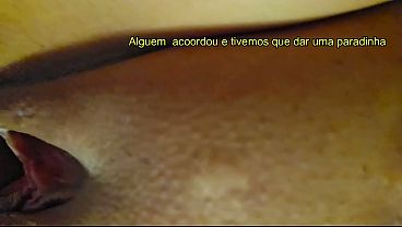 Cumming inside my girlfriend - Close-up - Sex before work