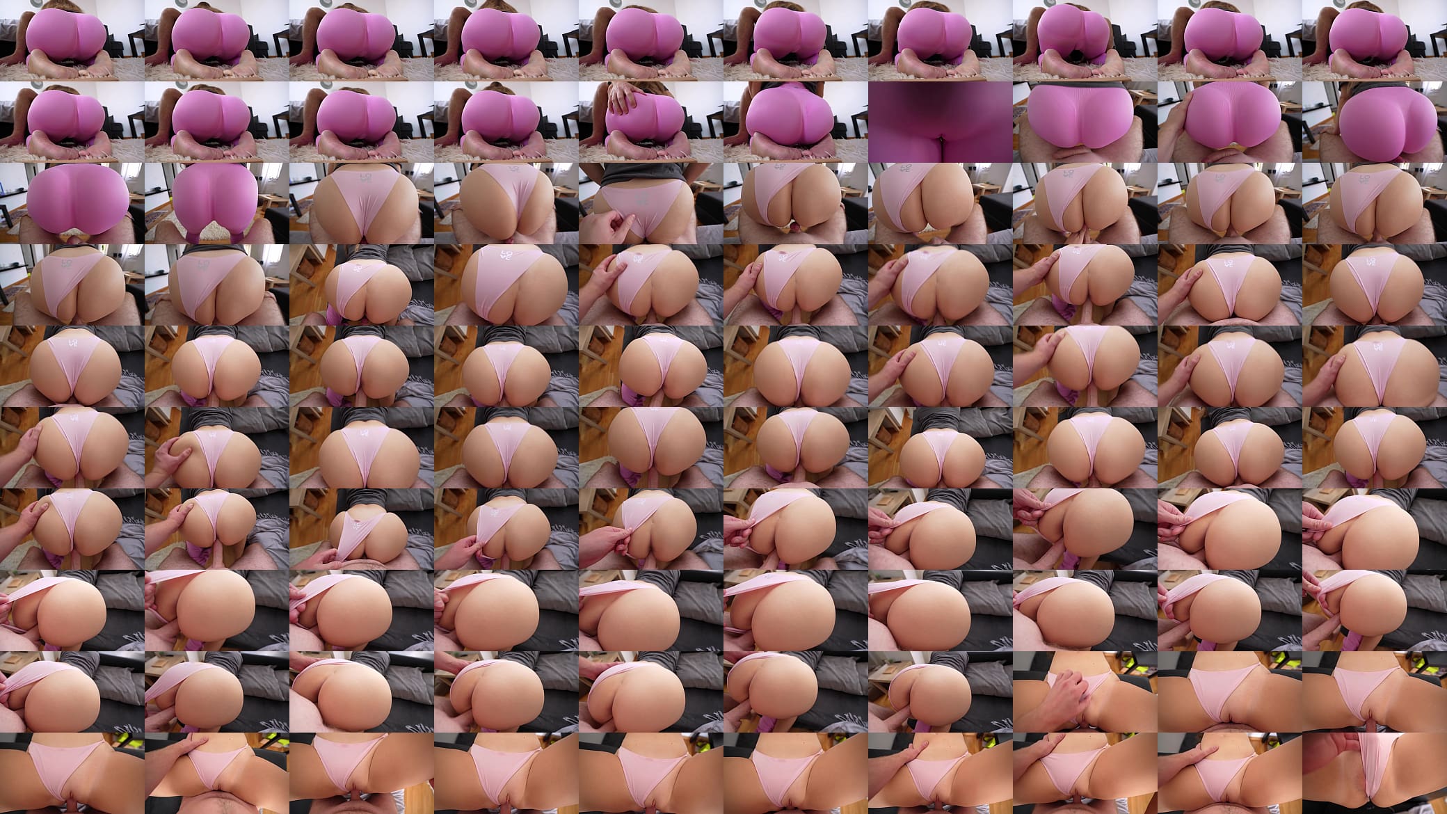 These pink tight leggings hug her big ass beautifully, I want to fuck her endlessly 预览图
