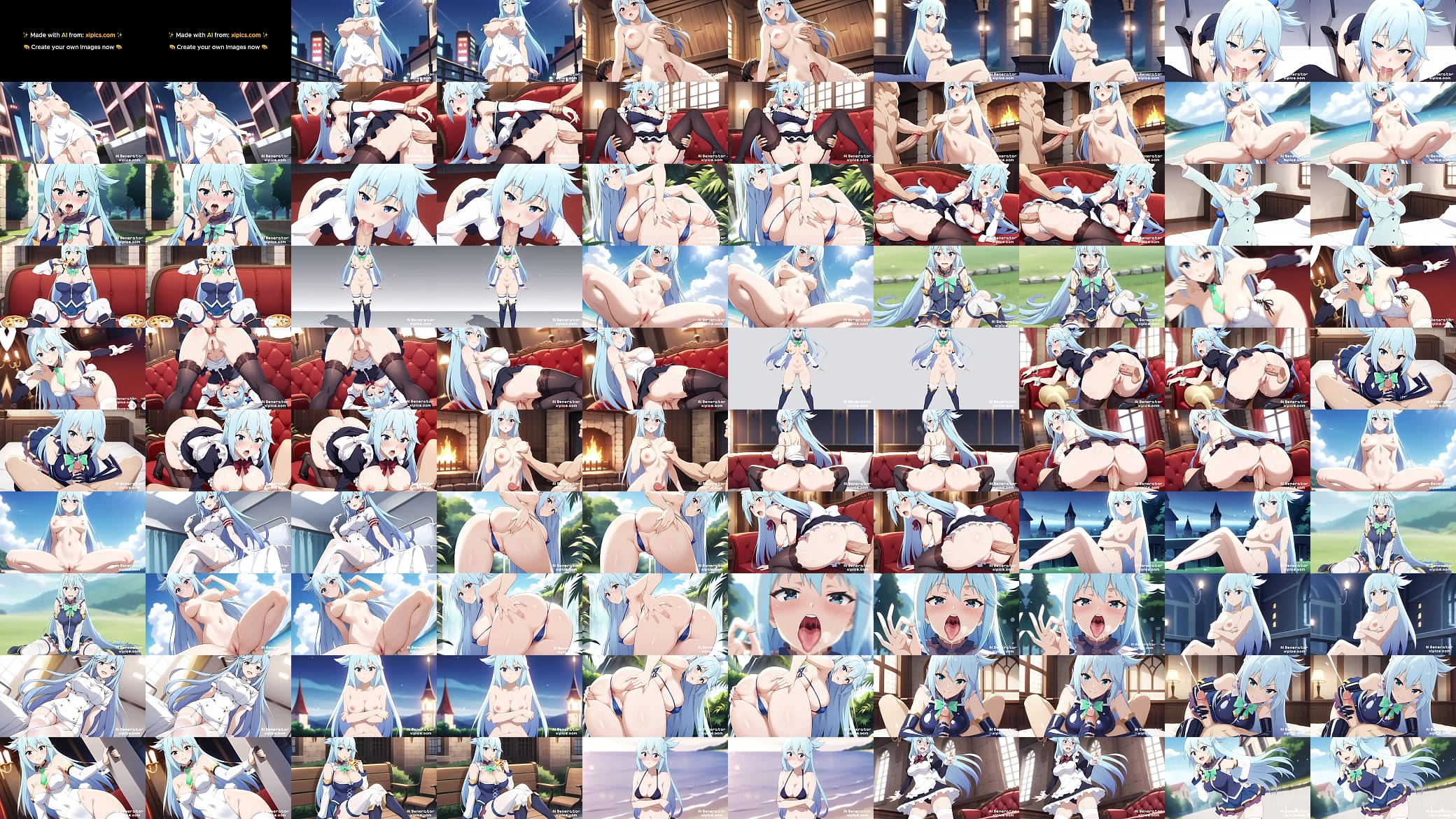Aqua Konosuba Porn Hentai R34 collection nsfw nude cartoon porn pictures watch now Ai Generated 预览图