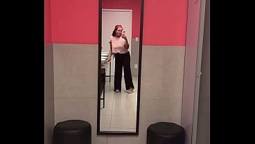 Public Bathroom Gassy Girl Tries to Hold It But Farts Loudly