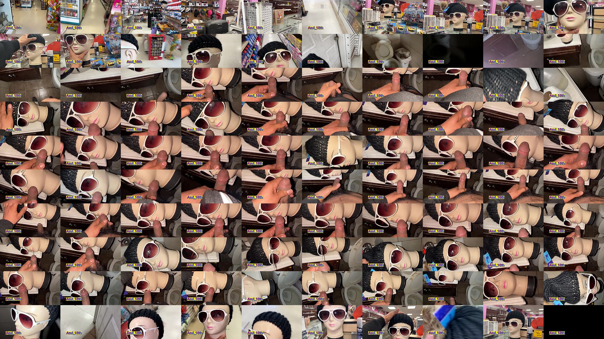 Hot young man has oral sex with a cute mannequin in the bathroom of the store 预览图