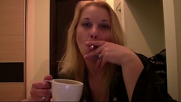 Luba Love Amateur Blonde Smokes & Teases Webcam Fans SFW