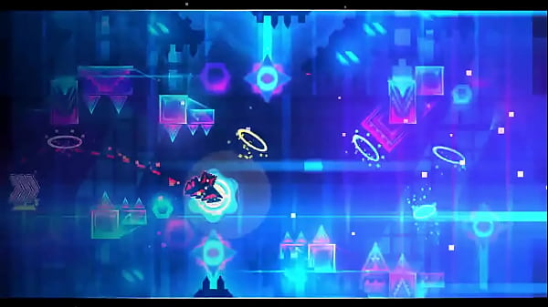 Jugando Geometry Dash 