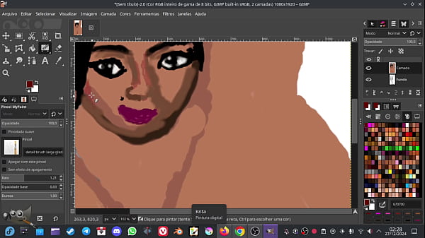 Draw hot pussy in Gimp in Digital Painting Hentai