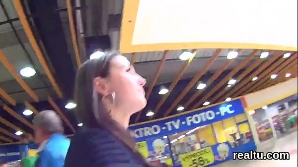 Adorable czech cutie is seduced in the mall and poked in pov