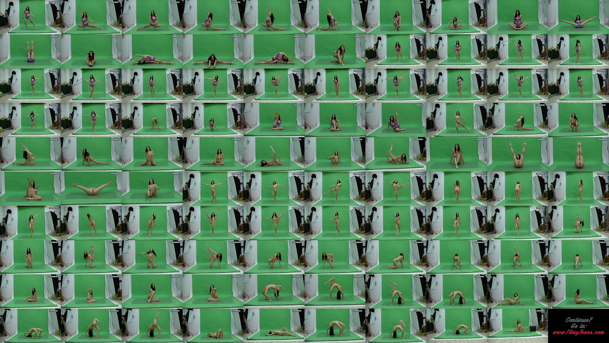 Big boobs Nicole on the green screen spreading 预览图