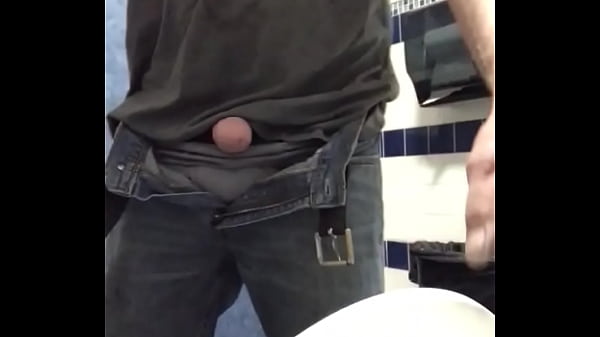 Twink masturbating in public