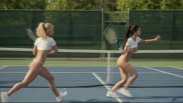 Tennis and Sex With Two Beautiful Models (AI-Generated)
