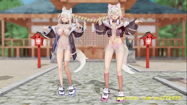 Download Video - noVR mmd FuwaMoco dance 3d hololive