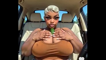Cucumbers chronicles Sexy Ai generated baddie play with cucumber