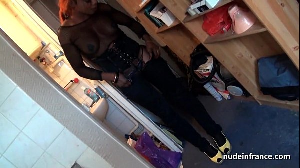Busty french black whore catched up in the street fucked hard with cum on tits