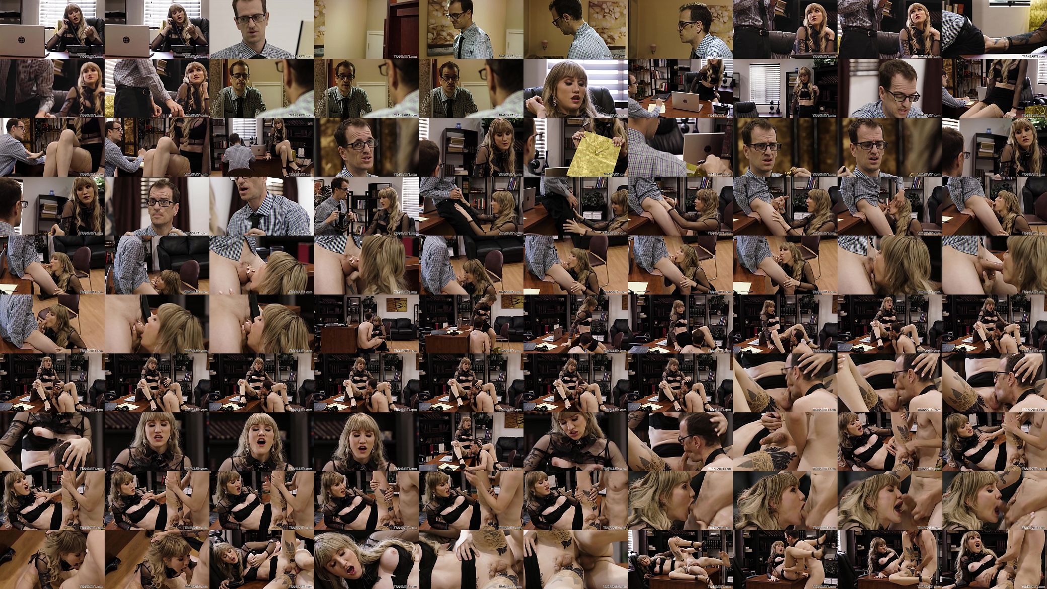 TS boss gagging on employee&#039;s dick - Chad Diamond and Lena Kelly 预览图