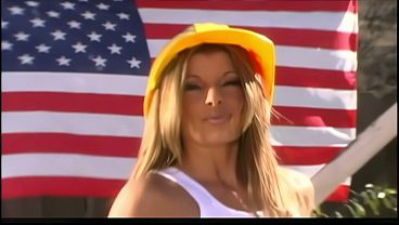 An American sexy doll from Kansas gets pretty fucked during a short break from building a barn