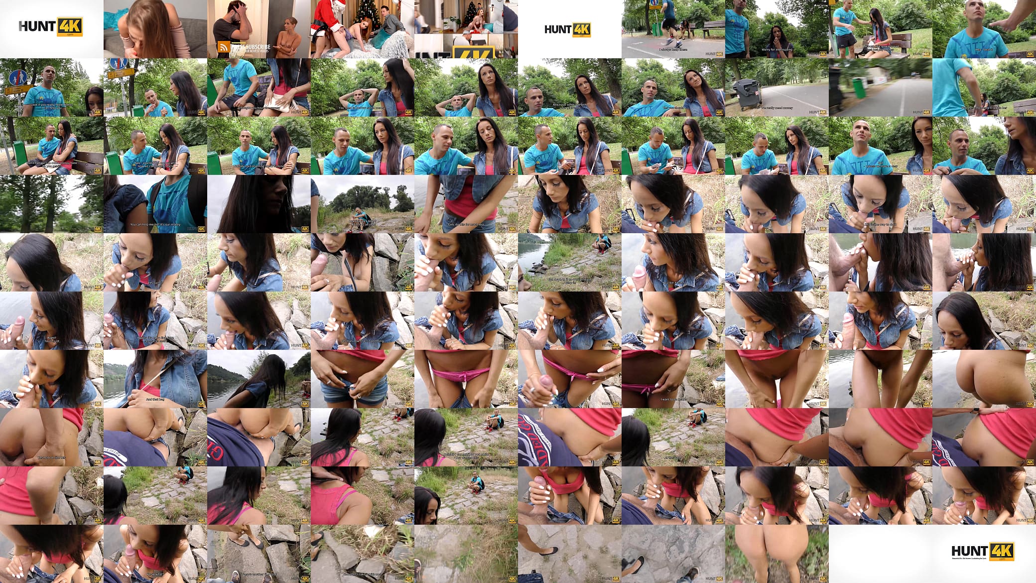 HUNT4K. Tanned and slim belle fucked by hunter outdoors in front of BF 预览图