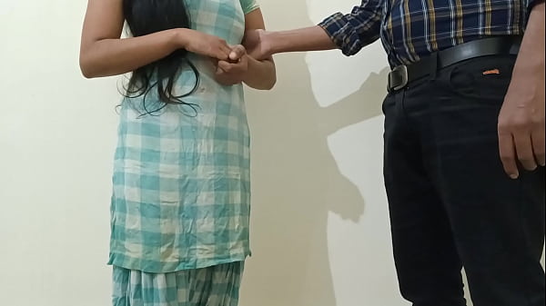 Download Video - Hot Indian Desi maid pussy fuck with room owner clear Hindi audio