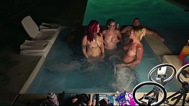 Hardcore Hot Tub Orgy Deliah Grace, Lilith Fox, Nikki Zee & WCA productions