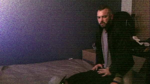 Redneck daddy bends over slut