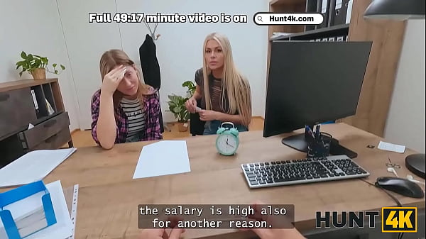 HUNT4K. Sexy and horny lesbian Zlata Shine decided to fuck to get a job in front of her GF