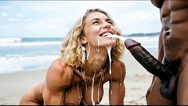 Download Video - Fifty strangers BBC powerful cumshots on me and cum on face in my wet dream on the beach &lpar;By AI&rpar;