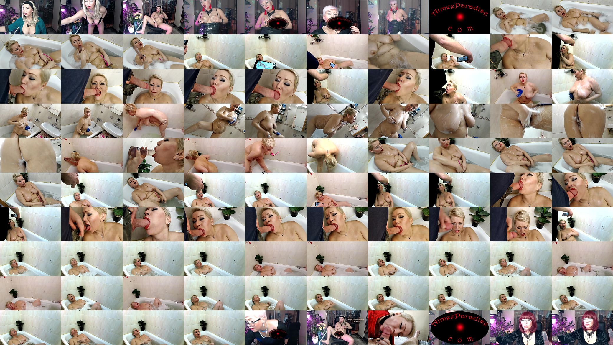 Sexy mature bitch AimeeParadise in the shower! Selfless Dick Sucking &amp; Solo Orgasm under the Stream! 预览图