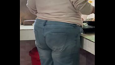 ARAB BBW HOT GIRL NSFW VLOG: Morning Cooking Vlog In Kitchen & Licking Pussy With Hanging Big Boobs & Play Big Ass Humping