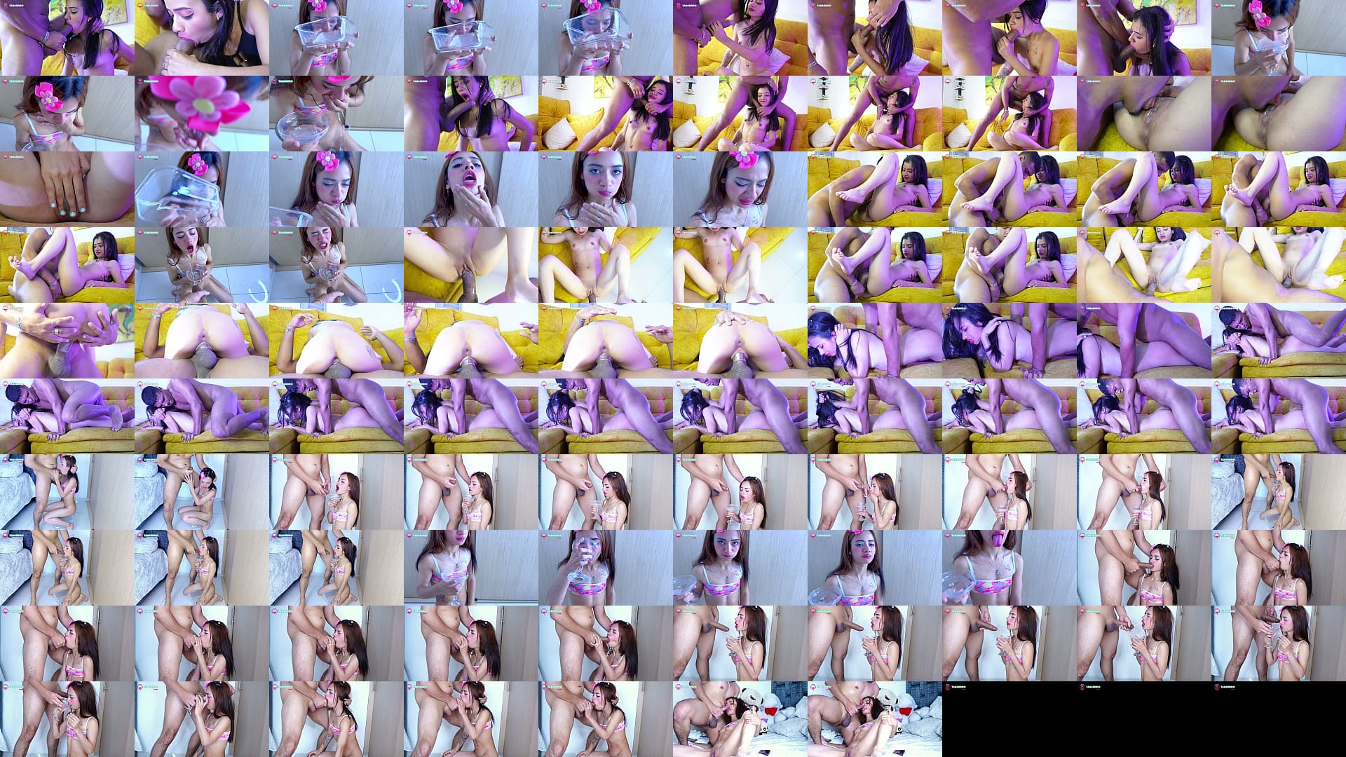 Two parts in one video of little Tasha Sweet, one of huge cock in vagina and another attempt at anal and swallowing a lot of pissing 预览图