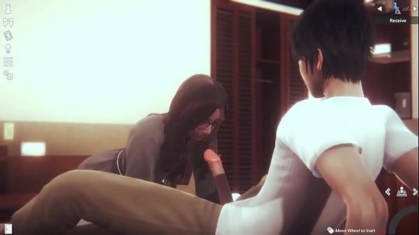 Animated big tits teen girl in awesome scene