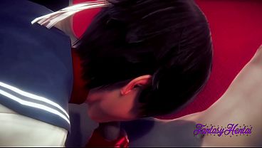 Street Figther 3D Hentai - Sakura Blowjob and Fucked - Japanese manga anime game porn