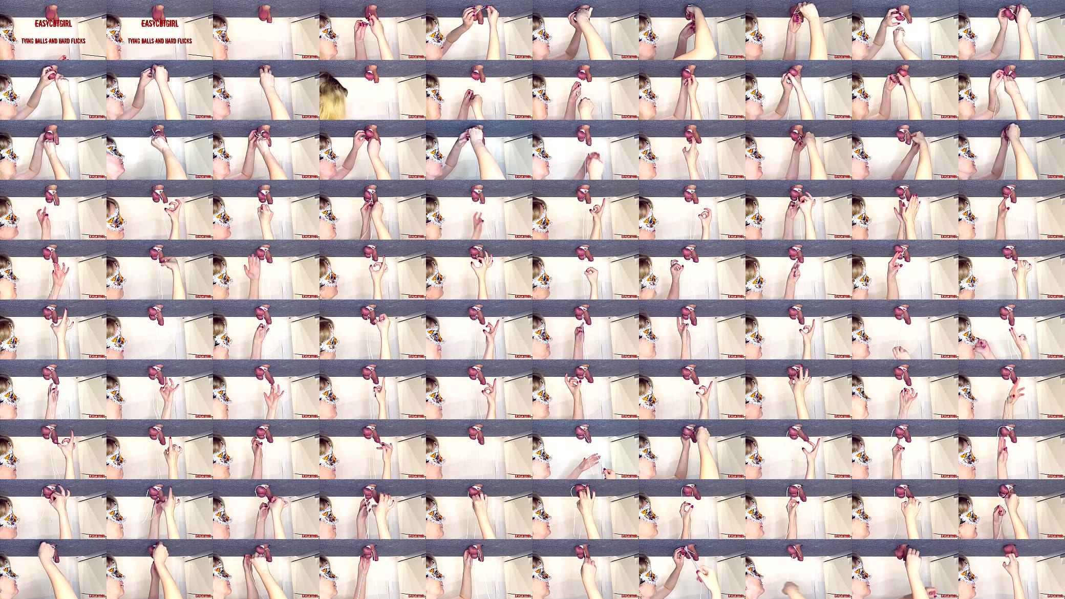 Slut tied the balls and clicks on them with a finger, she enjoys it AnnyCandy Painboy 预览图