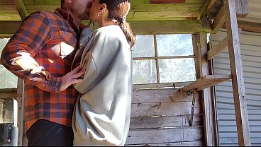 Hot milf gets fucked hard in the ass outside and shows her true face of anal