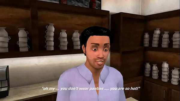 Camille the bored waitress fucks the client