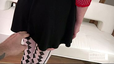 I fuck her hot pussy standing and she's moaning loudly