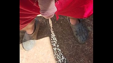 Pissing outdoors