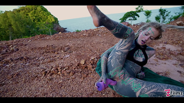TATTOO teen PUBLIC ANAL masturbation and PISS