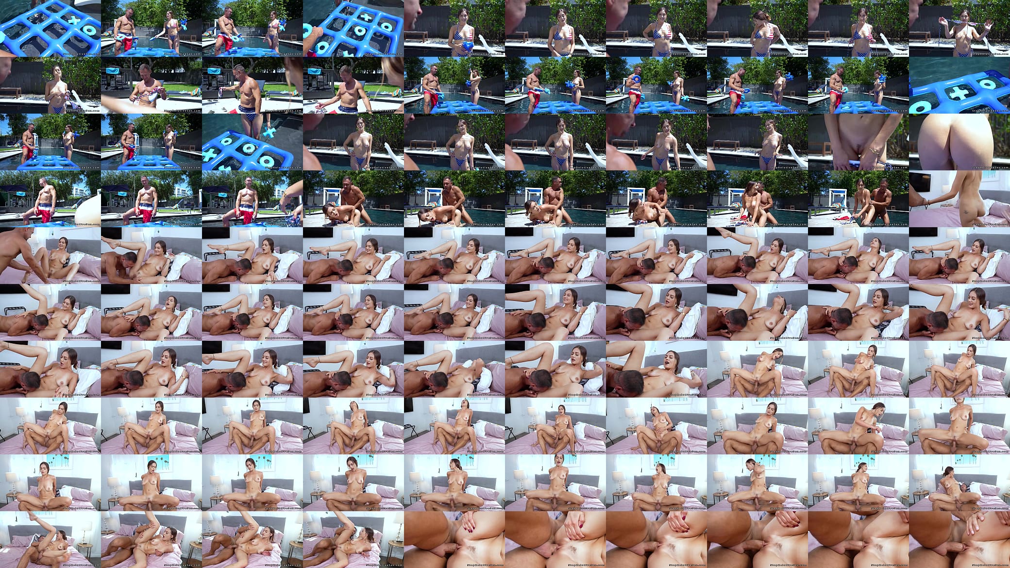 Stepdad fucks busty teen in the pool 预览图