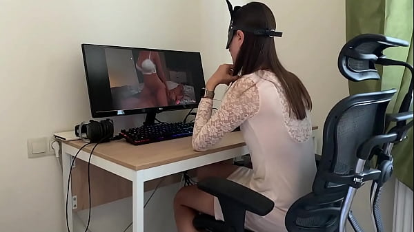 Russian girl in lingerie fingering