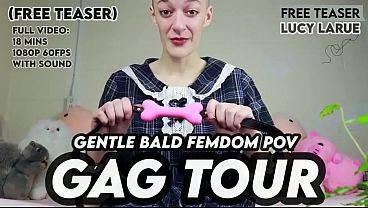 "Gentle Bald Femdom POV Gag Tour"