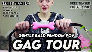 "Gentle Bald Femdom POV Gag Tour"