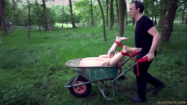 Outdoor dirty bondage humiliation for a broken ...