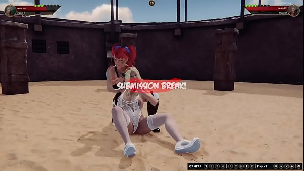 Bunny Glamazon VS Polly Plaything (Naked Fighter 3D)