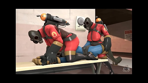 ( FUTANARİ ) Red crew fuck blue fempyro with di...