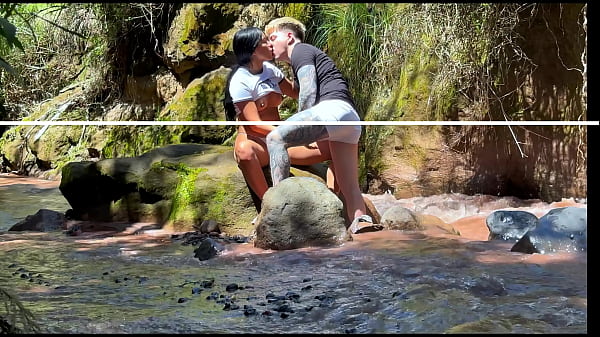 AMATEUR COUPLE RECORDS THEMSELVES FUCKING WITH THEIR STEP-BROTHER IN THE RIVER