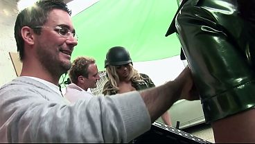 Alexa Andreas, Stacey Saran And Jordan Kingsley In Military Group Sex