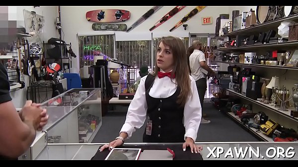 Gal is having sex in shop