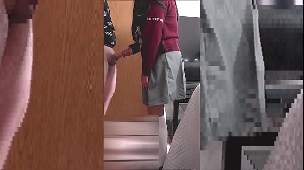 Young student from a public institute spent the day fucking with a classmate instead of studying. Real homemate. Fucking under skirt wearing her uniform