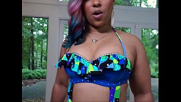 Pinkys New Booties: black on black threesome for two stunning black BBW